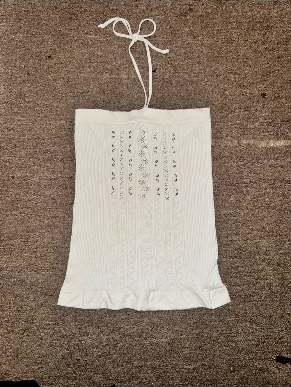 Buy one get two!!! Halter Tube Tops with Eyelet Detail